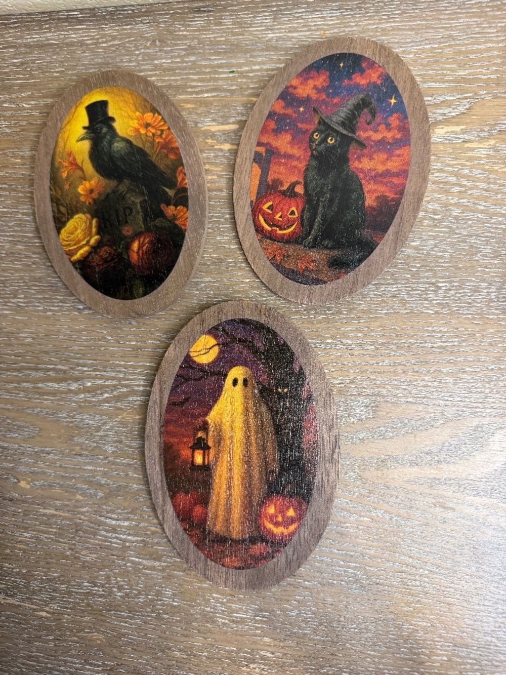 NEW Target Bullseyes Playground Halloween 2026 Wood Icon Decor set Of 3